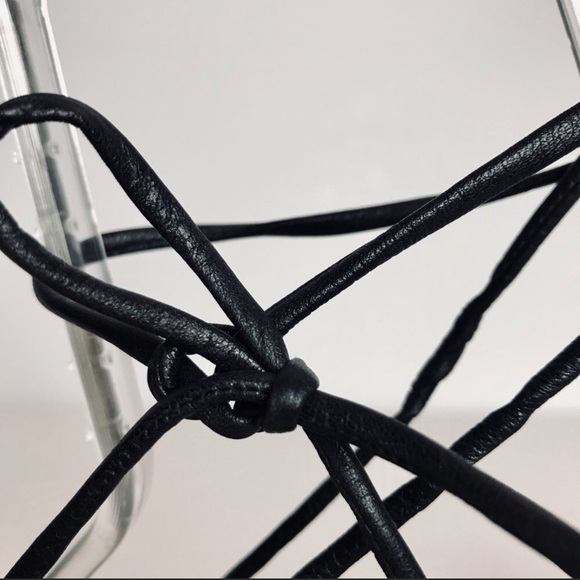 🎀 RARE Prada Leather Lace Up Heels - Picture 4 of 8